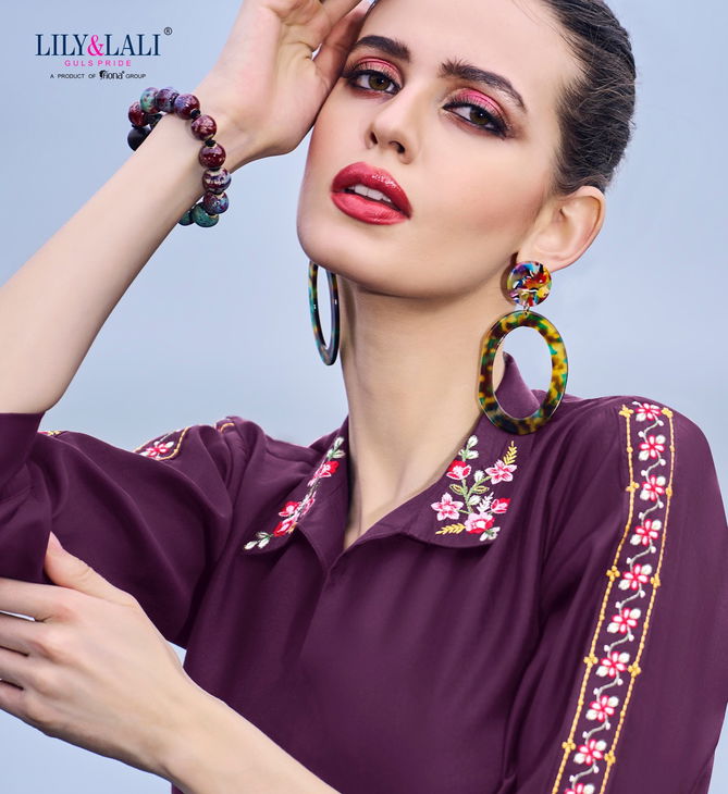 Lily And Lali Marvel Fancy Designer Wear Wholesale Kurtis With Bottom Catalog